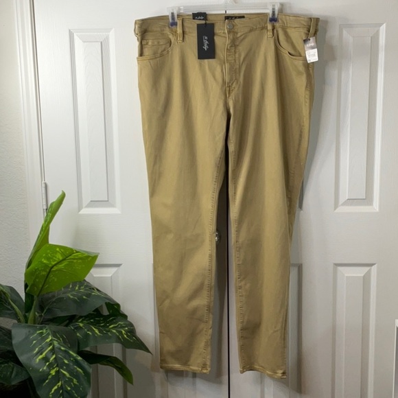 34 Heritage - Charisma Relaxed Straight Pants In Khaki Twill Size 46x34 - Picture 2 of 16